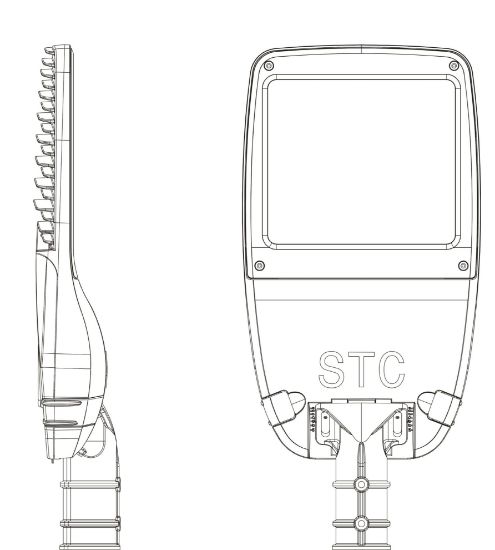 تصویر  چراغ خياباني 120 وات صدفي  SMD-مدل شهاب