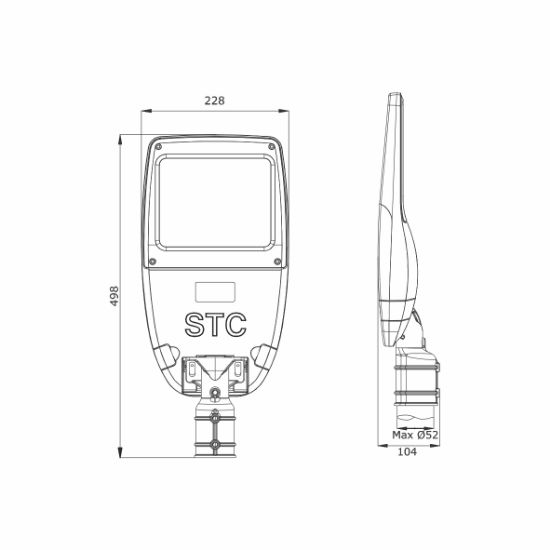 تصویر  چراغ خياباني 60 وات مهتابي SMD-مدل شهاب 